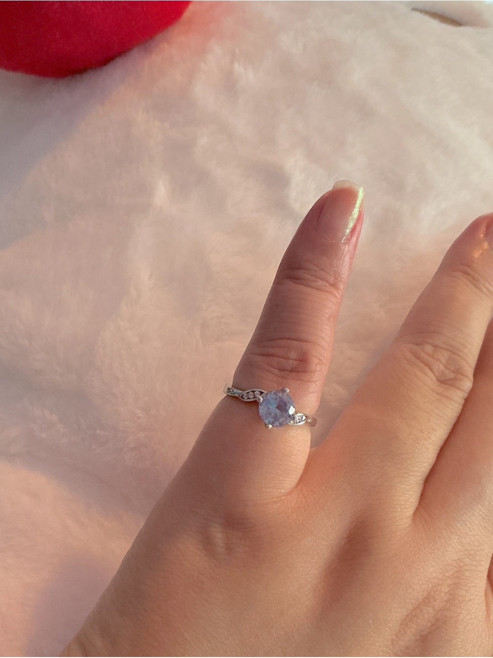 Natural Sri Lanka Sapphire Ring Sterling 925 Band